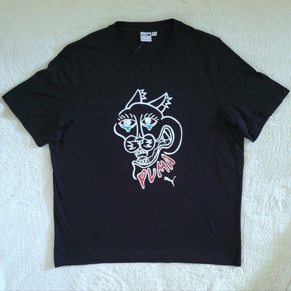 PUMA "Crying Cat" Black🖤 Graphic Tee👕 - NWT - Picture 10 of 14